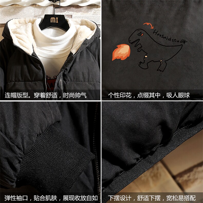 MY16040-P100加厚加绒连帽衣男大码服男面包服男砖墙挂拍,男装棉衣,电商A040A