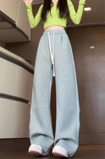 特批P28无差价秋新美式潮牌褶皱弯刀卫裤中性时尚直筒阔腿裤K1988，男装休闲裤，电商A001