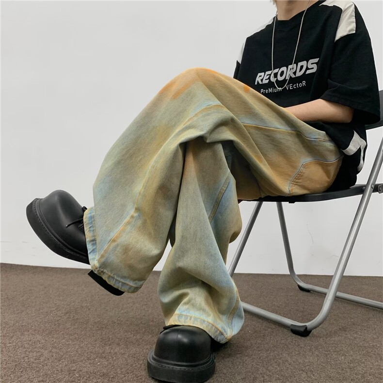 2024美式牛仔裤男款春季长裤潮C1719P50,男装牛仔裤,星座1116-2