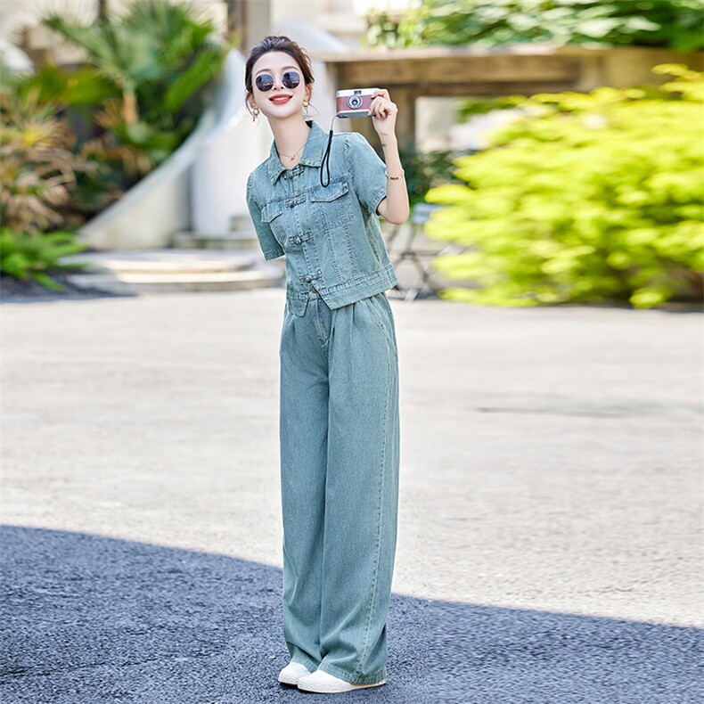 2025夏新款牛仔套装555P165,女装套装/套裙,乐衣轩