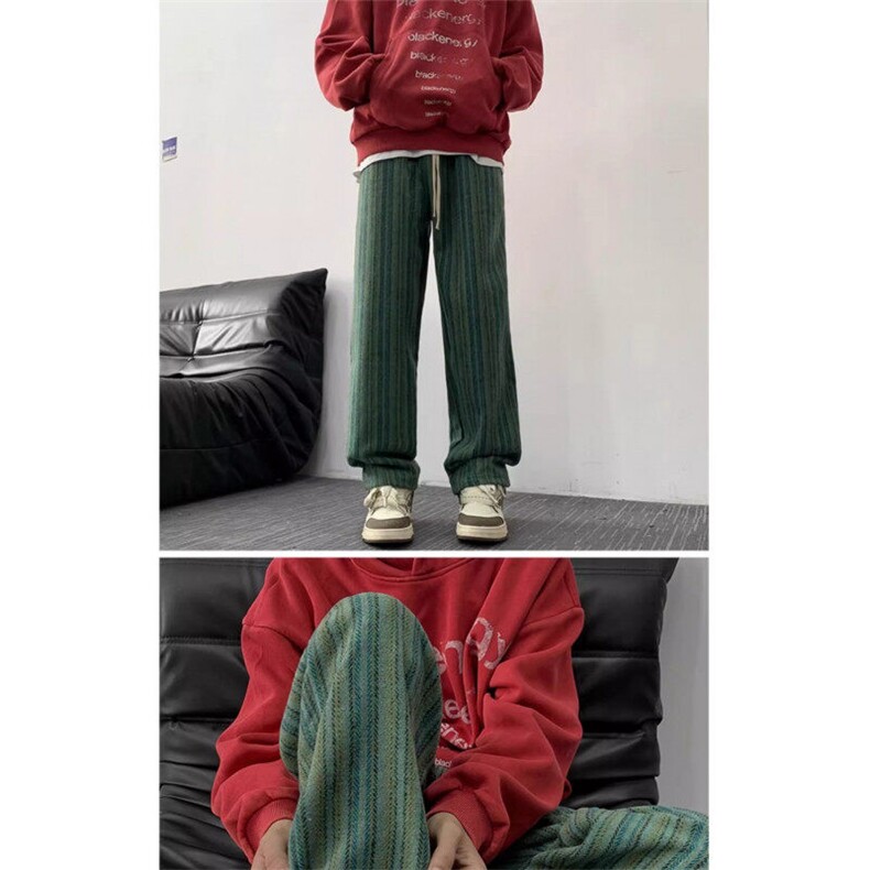 网络图现货加绒直筒裤男垂感阔腿裤子特大码胖子休闲裤RWK79-P55,男装休闲裤,星座1005-4