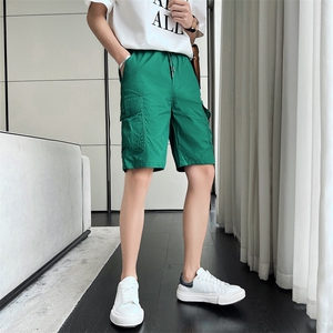 夏季新款5五裤男士薄款韩版潮流弹力速干四分休闲裤修身中裤马裤图片