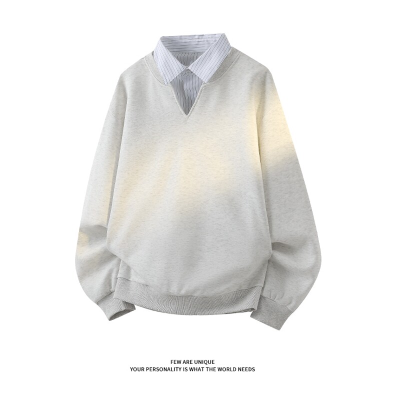 春季高品质新款卫衣夹两件休闲百搭叠穿衣男女C64136-TP4079,男装卫衣,电商A102