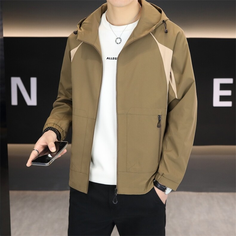 秋季夹克三防面料连帽外套型男商务休闲百搭青年外套男N9812-P135图片