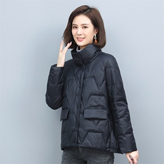2022冬季新款女装时尚休闲保暖宽松舒适亮面羽绒服女，女装羽绒服，叶笙衣
