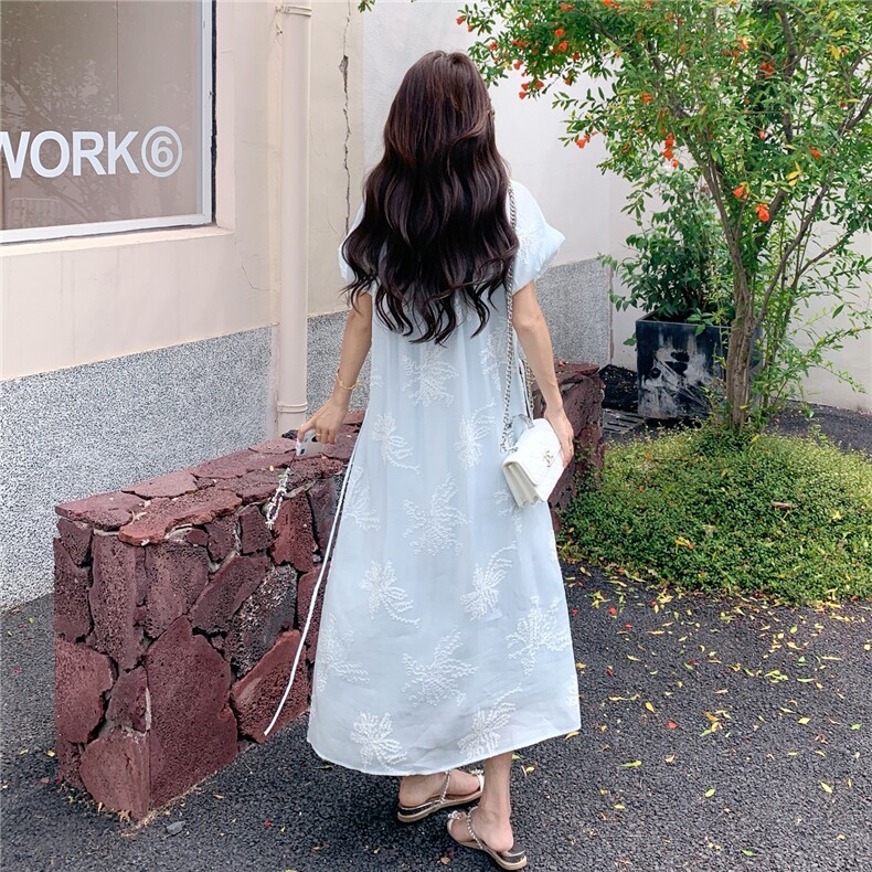 连衣裙女2025夏季新款女装短袖裙子,女装连衣裙,慧尚依恋