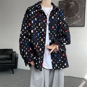 现货秋季 特批50  新款高品质破洞衬衫抖音品质 CS7842-P50 控78图片
