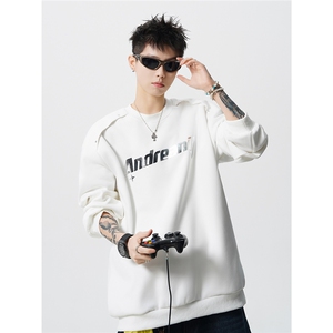 HW2530-特P45控78面布54.2棉45.8聚酯polo领情侣卫衣宽松外套男图片
