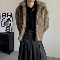 冬季东北保暖短款棉服保暖仿皮草男加厚高级感美式复古棉衣外套，男装棉衣，星座909
