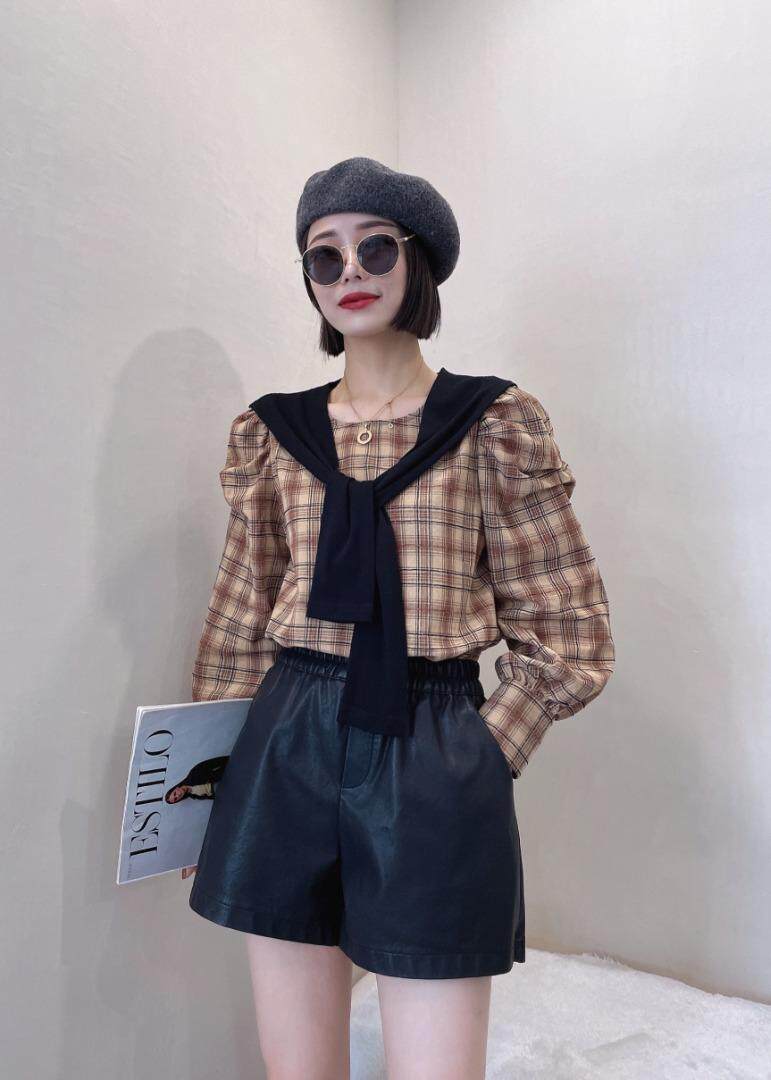 时尚格子上衣，其它，红利秀雅