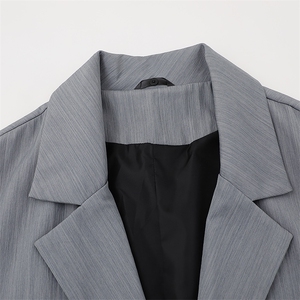 韩版A字廓形西装休闲外套男翻领西服JK2235-P75图片