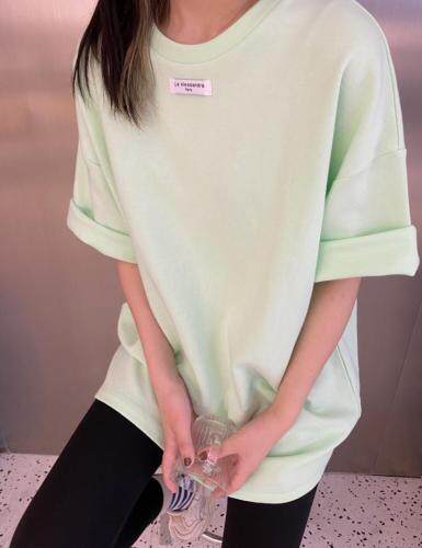 春装贴标短袖T，女装，AMBER ZHANG