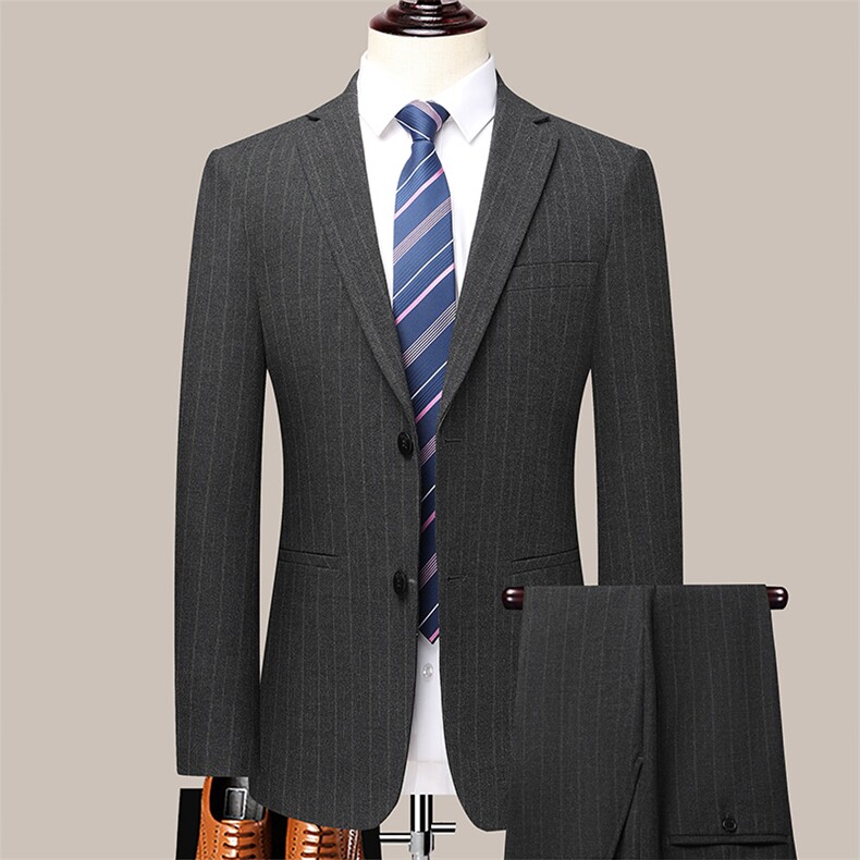 ASD6909秋季新款男士西服礼服西装修身商务休闲男装西服两件套装图片