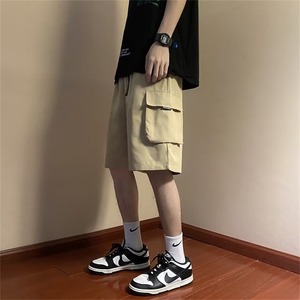 新款日系工装短裤男夏季cityboy宽松休闲中裤情侣5分裤DK431-P28图片
