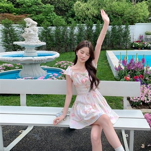【夏日度假风】温柔甜美显瘦法式碎花连衣短裙A229-2-P120-k180图片