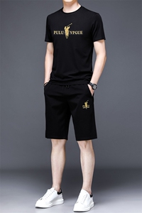 2023新款运动套装男冰丝薄款三件套夏季短袖t恤休闲夏装速干男装图片