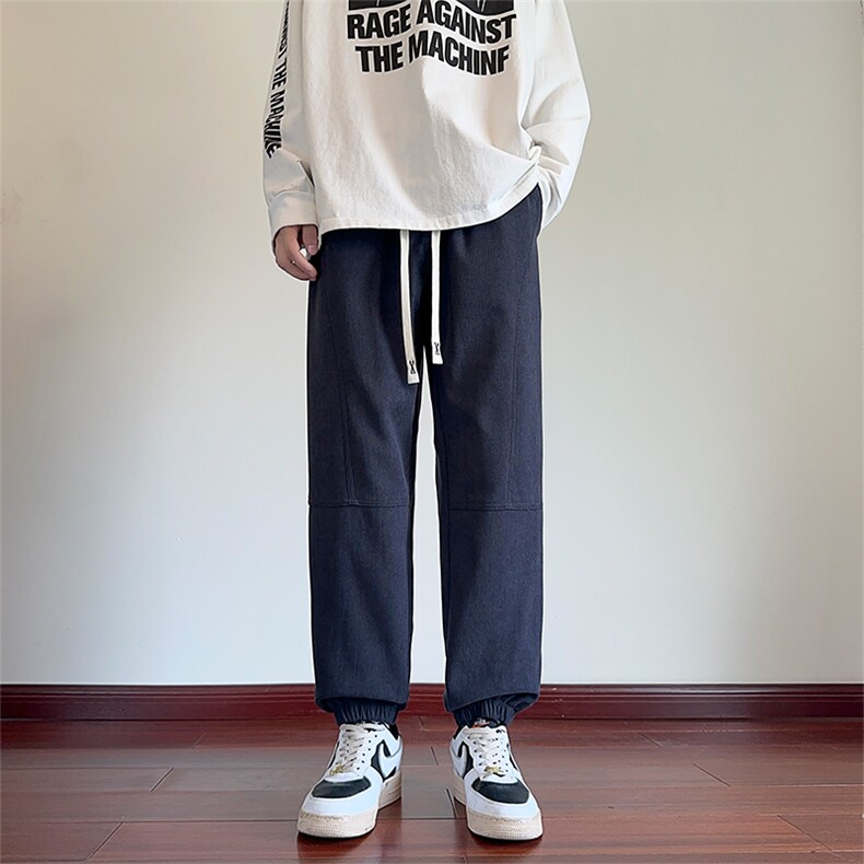 秋冬潮牌个性标痞帅运动宽松百搭设计感裤子XZ301b-2-CK709P32,男装休闲裤,星座301B-2（原A443-1）