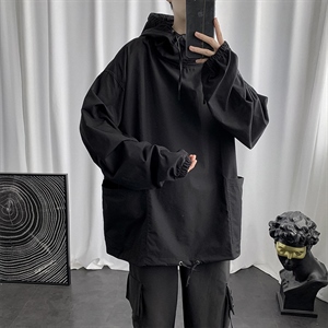 ins超火的街头工装连帽日系套头卫衣外套男宽松jk853-p35 加绒45图片