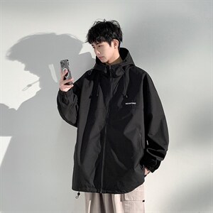 JK727 -P46新款现货户外连帽夹克男 冲锋衣外套图片