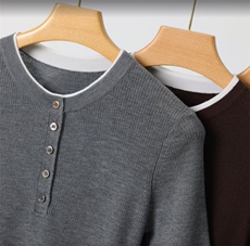 扬子纱精纺羊毛夏季新款短袖，女装T恤，杭跃羊绒