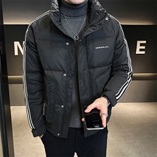 2025新款冬季男士羽绒服条纹加厚保暖外套A313-6306-P100特批，男装羽绒服，电商A313