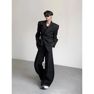 现货~廓形垫肩收腰西服男女休闲西装夹克外套X890-特P95图片