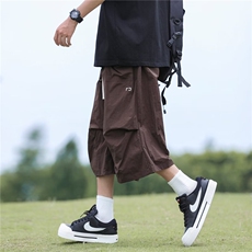 冲锋短裤男士韩版潮流高街帅百搭口袋2024夏季ins五分裤K5607-P31，男装牛仔裤，星座412-2