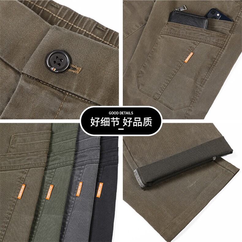2025春夏季新款男士工装裤多口袋弹力运动百搭户外休闲y6106现货,男装休闲裤,星座224-1