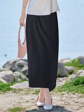 2025夏装新款时尚显瘦通勤百搭设计感不规则高腰中长款钉珠半身裙，女装半身裙，火爆靓佳人