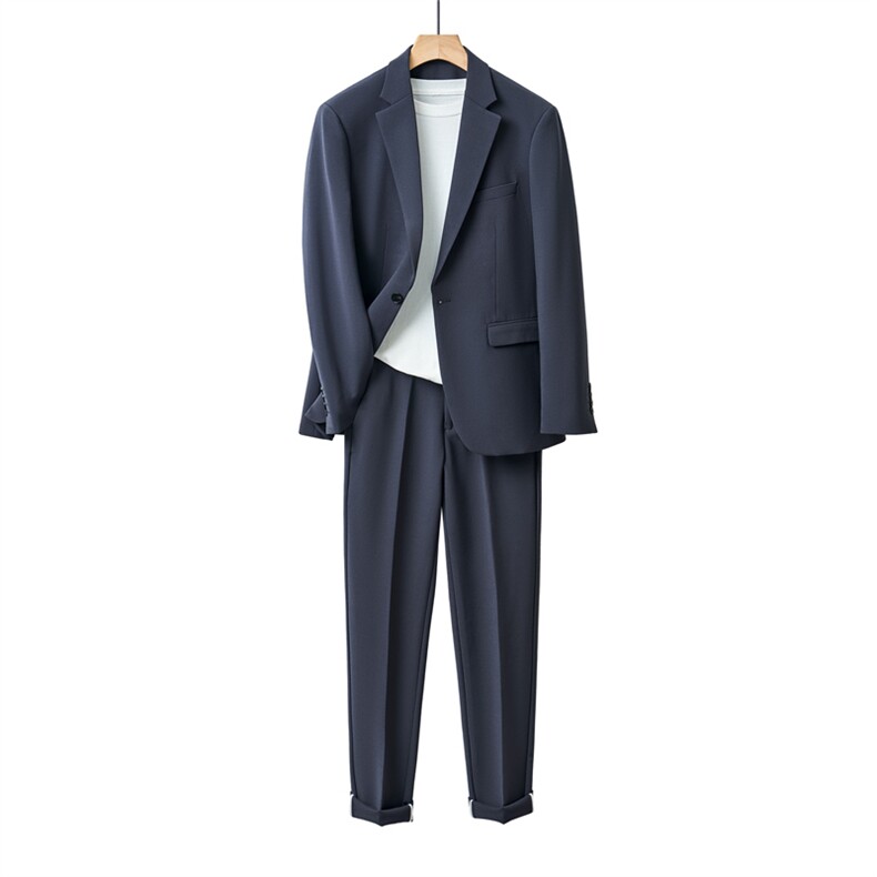 痞帅休闲潮流宽松轻熟风学院风西服套装男士网红外套秋冬款，男装西服套装，星座505-2（原电商A260-1)