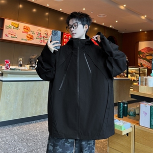 JK5010/P70春装新款个性冲锋衣夹克男潮上衣百搭外套图片