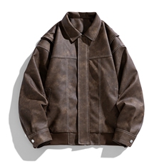 高街机动皮衣美式潮牌骑行服皮夹克外套光板A406JK1232特P83，男装夹克，星座309（原A406）