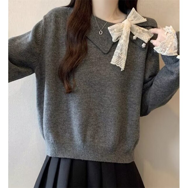 宽松短款灰色V领羊绒马甲背心女秋冬外穿小个子毛衣坎肩 MH36图片