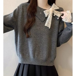 宽松短款灰色V领羊绒马甲背心女秋冬外穿小个子毛衣坎肩 MH36图片