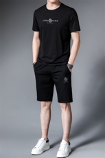 男装2022套装男冰丝薄款夏装POLO衫免烫衣服中老年短袖长裤三件套，男装休闲套装，电商B212（原钱塘6029）