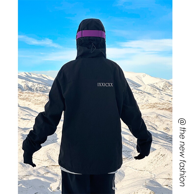 防水防风拉链魔术贴滑雪服男加绒加厚时尚夹克外套M19-P180控258,男装夹克,电商A001
