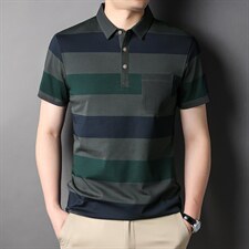 POLO衫男士短袖t恤翻领2023夏季新款潮牌休闲商务男装上衣,男装T恤,电商B212（原钱塘6029）