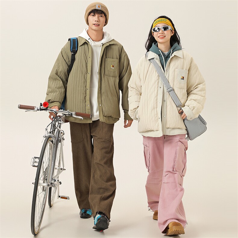 2025冬季新款男日系潮牌立领白鸭绒羽绒服加厚外套棉衣YR56-F205图片