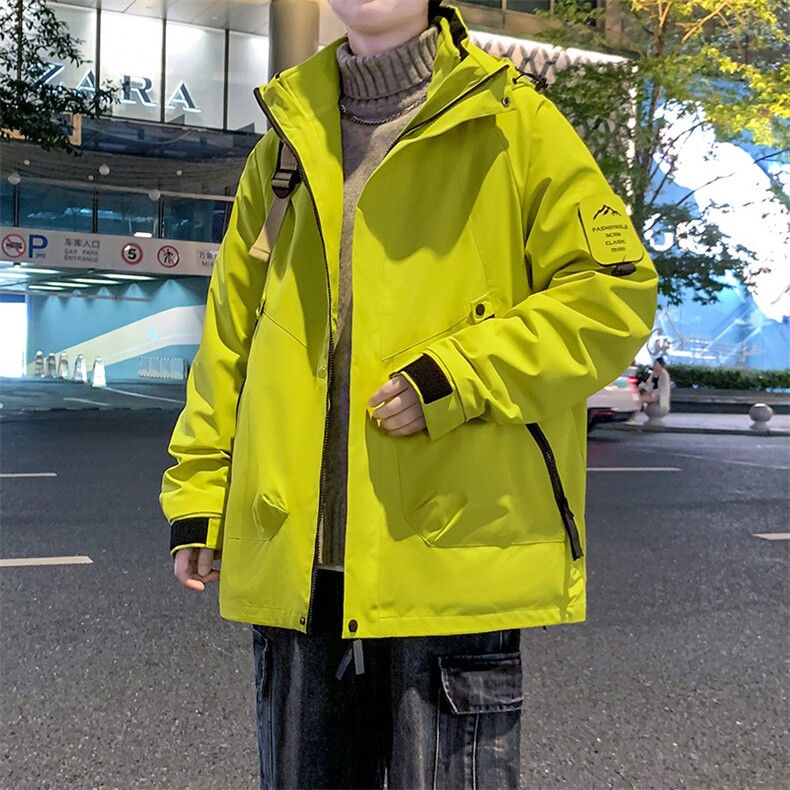 三合一情侣冲锋衣男石墨烯内里户外三防摇粒绒冲锋夹克-P128,男装夹克,电商B306
