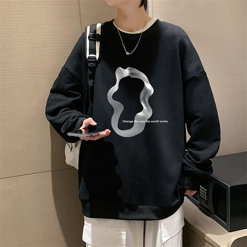 8XL圆领卫衣男超大码胖子肥佬大号长袖t恤S6390-P28图片