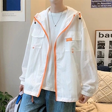 美式潮牌防晒衣男夏季薄款情侣拼色连帽外套防晒服FT710-P36，男装防晒衣，星座1001-1