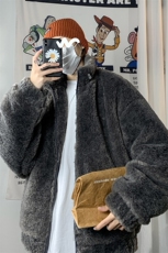 1羊羔毛棉衣外套男宽松加棉加厚ins大码情侣棉服7956P105控138，男装棉衣，星座226-2