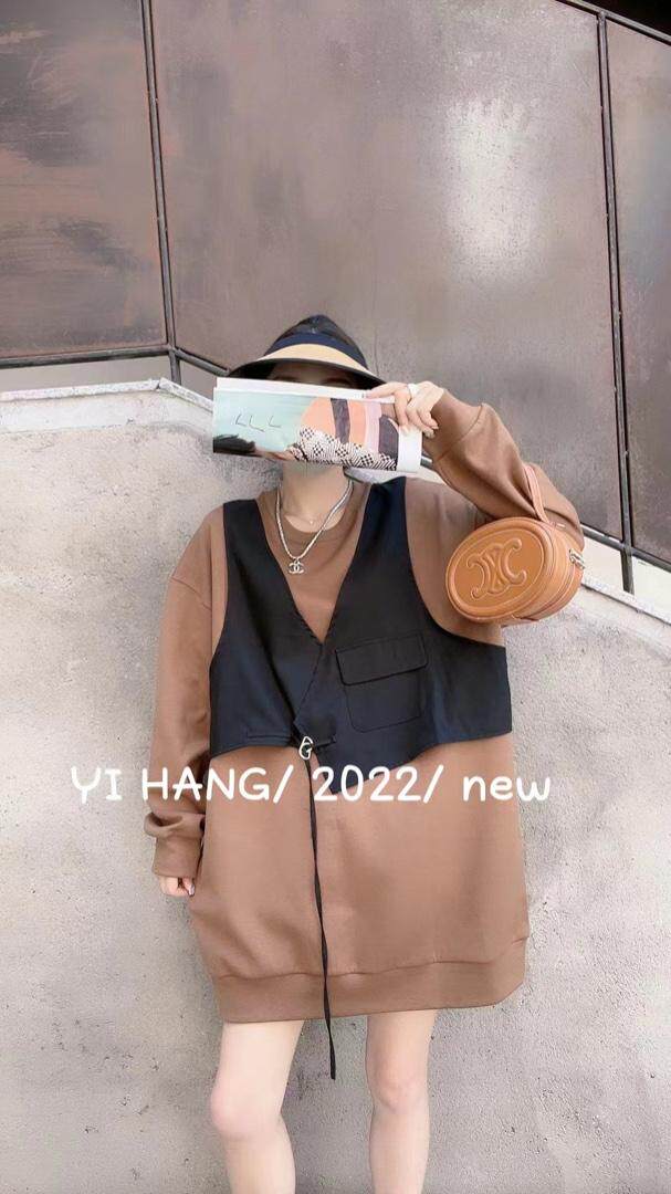 欧版假两件卫衣，女装卫衣/绒衫，一杭