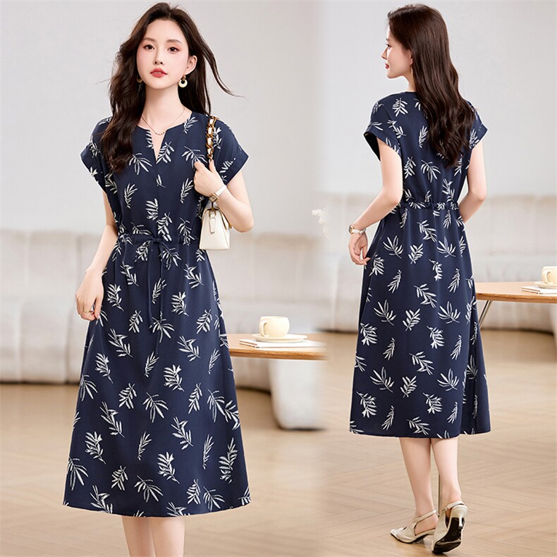 高冷御姐风连衣裙夏季女装通勤穿搭中年减龄裙子，女装连衣裙，姿衣坊