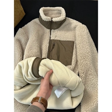 秋冬新款羊羔毛外套GS04-P85成分100聚酯纤维，女装短外套，星座1302