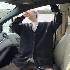 秋款男V领开衫毛衣单排扣休闲针织衫外套M6520P55，男装针织衫/毛衣，星座1013-1
