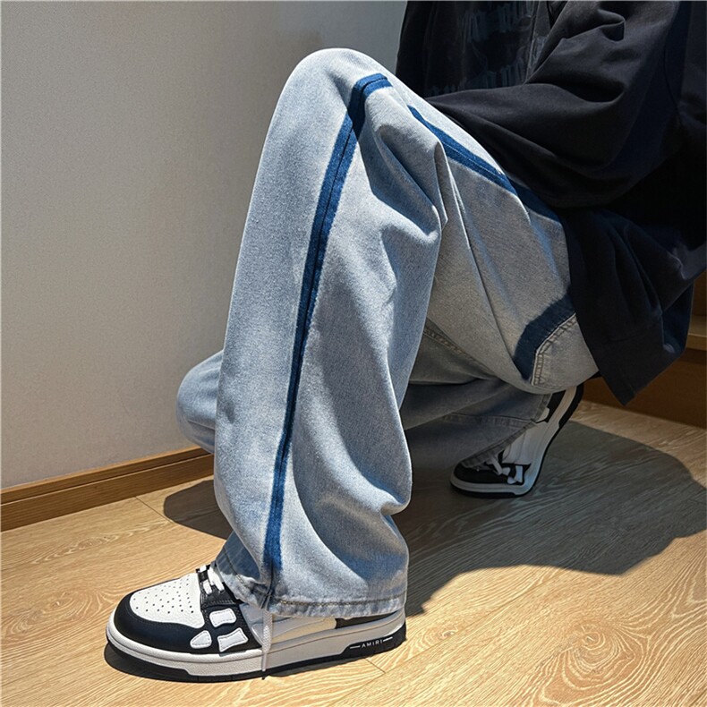 开春新品美式高街牛仔裤休闲裤直筒潮男长裤N01621-P43,男装牛仔裤,星座308B-1