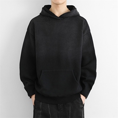 水洗棉！高品质连帽卫衣男士加厚扎染撞色休闲外套W6619P95，男装卫衣，星座914