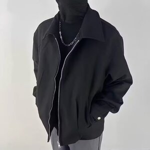 翻领飞行夹克男美式短款休闲潮牌cleanfit外套上衣高级感2025春季图片