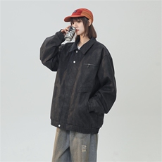 中性风PU皮工装翻领夹克2025秋季痞帅潮流外套XZ301b-2-JK2590P85，男装夹克，星座301B-2（原A443-1）